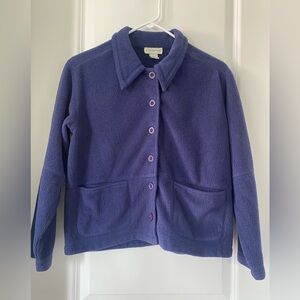 Ann Taylor Button Up Fleece Jacket/Top - Size XS